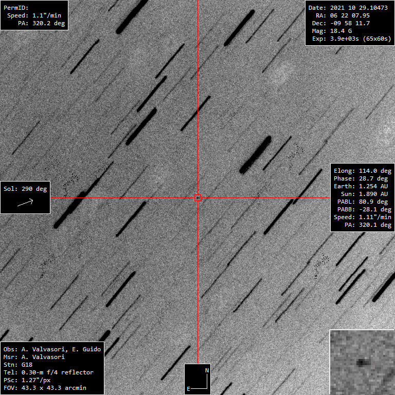 Click to enlarge Comet P/2021 U3 (Attard-Maury)