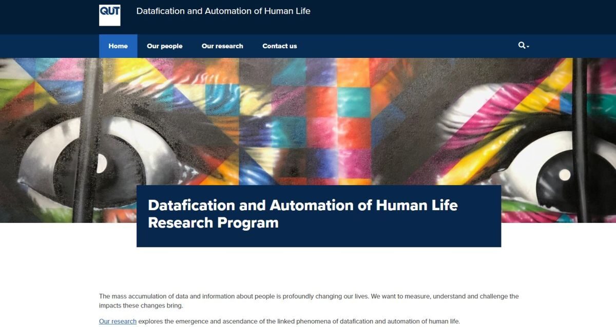 Click to enlarge Datafication and Automation of Human Life Research Program