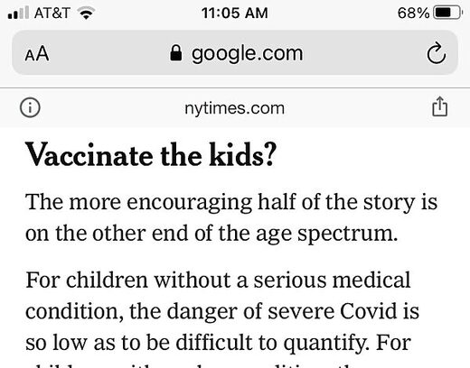 ny times vaccinate kids