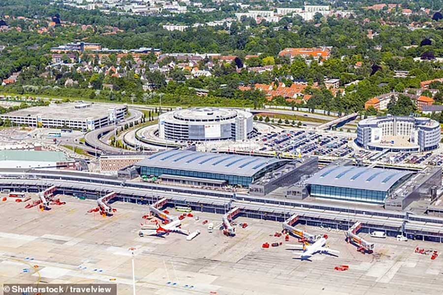 Hamburg airport in Germany
