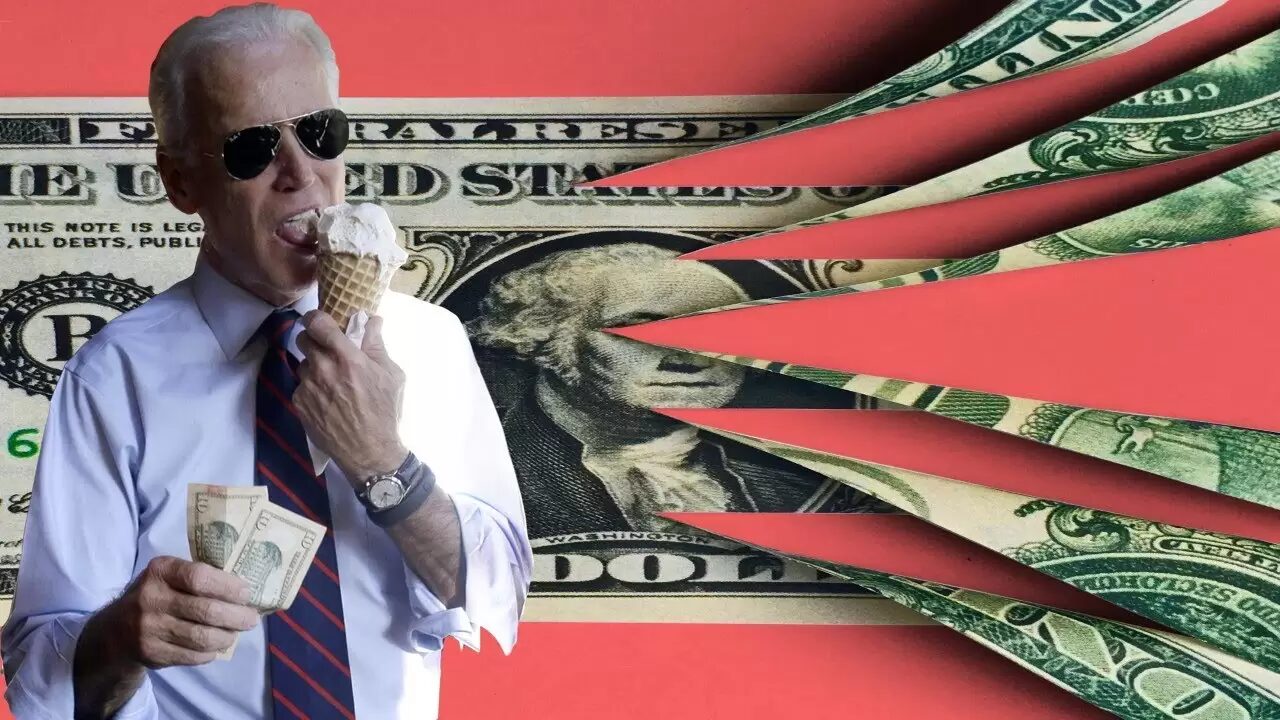 biden ice cream shredded money