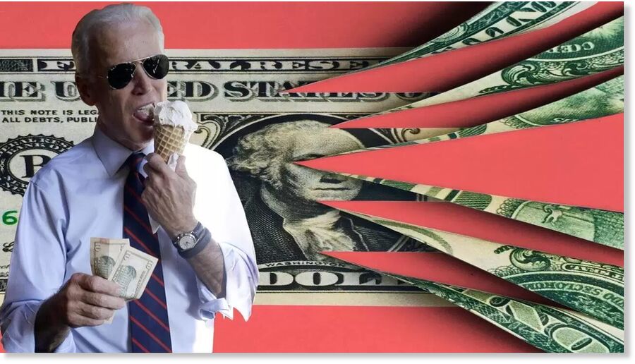 Click to enlarge biden ice cream shredded money