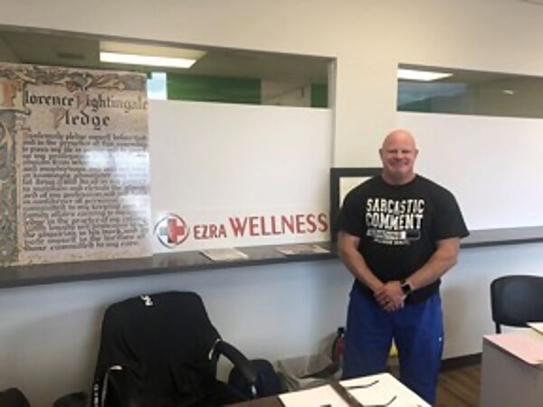 Click to enlarge Glenn Aalderink at Ezra Wellness unvaccinated nurses