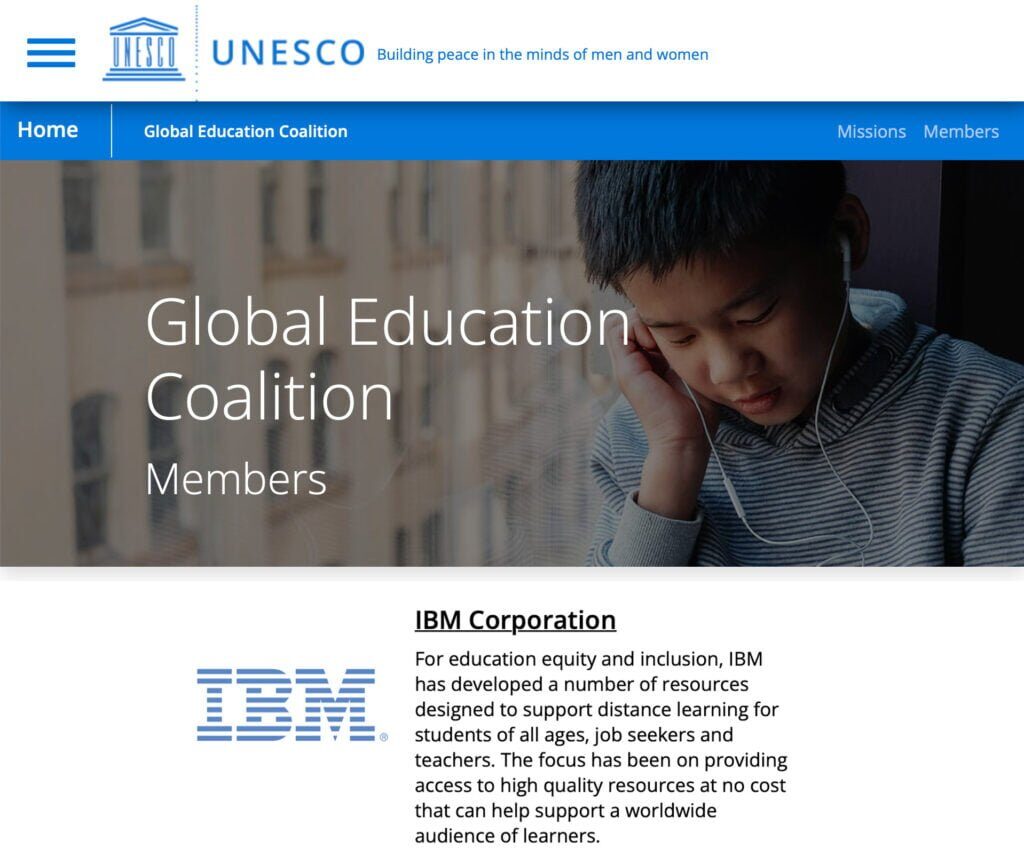 Click to enlarge Unesco page screenshot