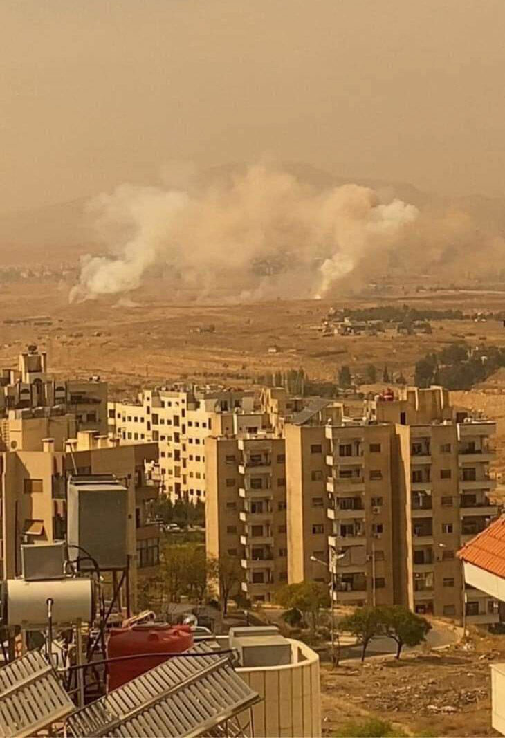 Click to enlarge Israeli attack on Syrian Air Defense