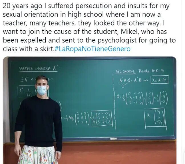Click to enlarge male teachers skirts spain
