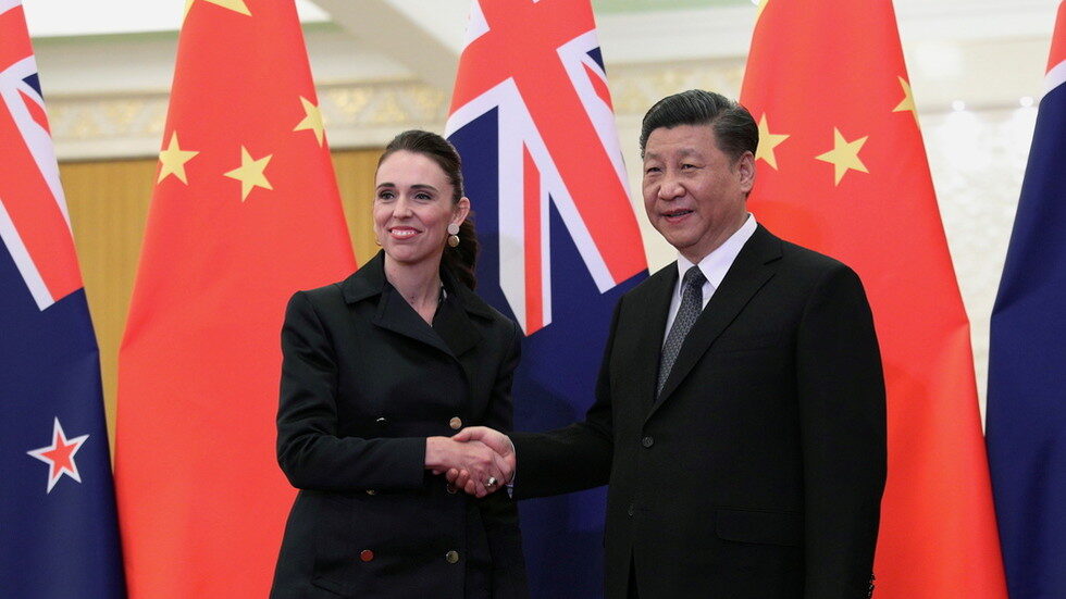 Xi Jinping and Jacinda Ardern