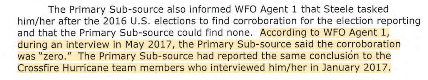 Click to enlarge Report from DOJ Inspector General Michael Horowitz, December 2019