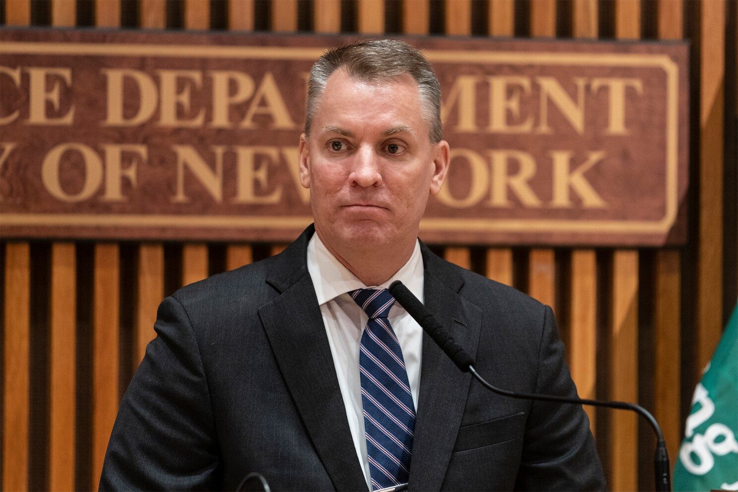 Click to enlarge NYPD Commissioner Dermot Shea