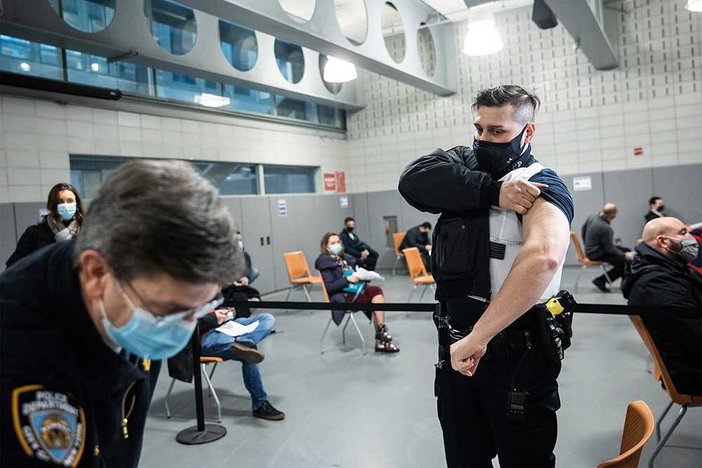 Click to enlarge NYPD’s vaccination