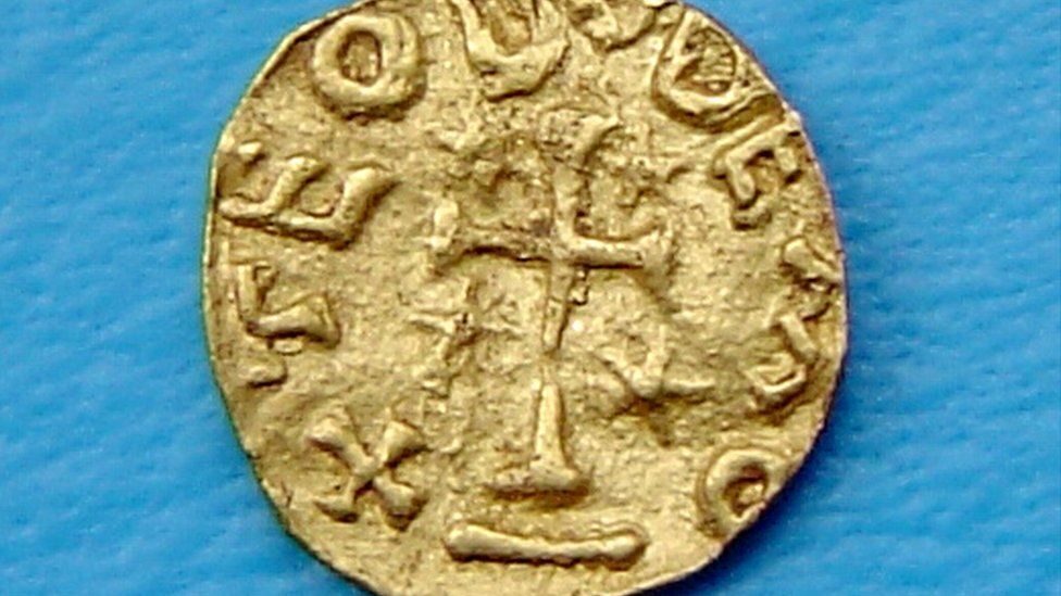 Merovingian Tremissis gold coin
