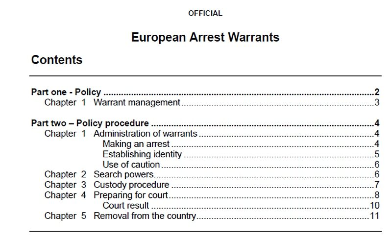 statistics European arrest warrants
