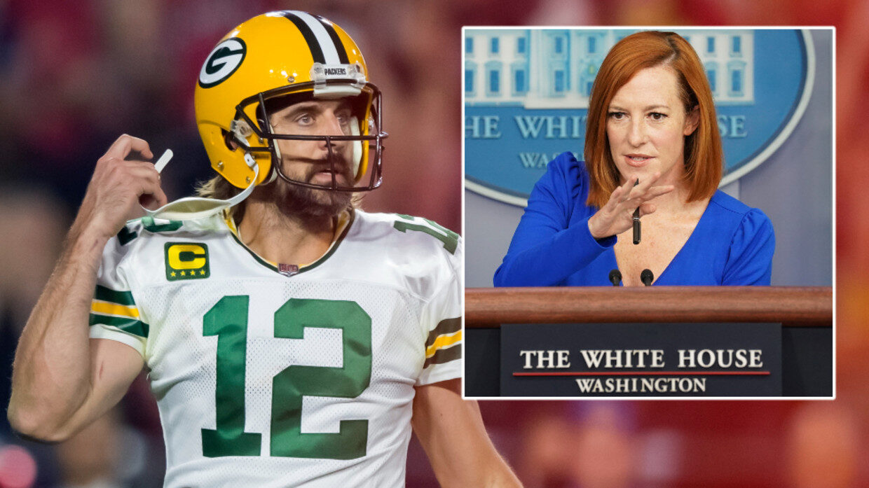 Click to enlarge aaron rodgers jen psaki