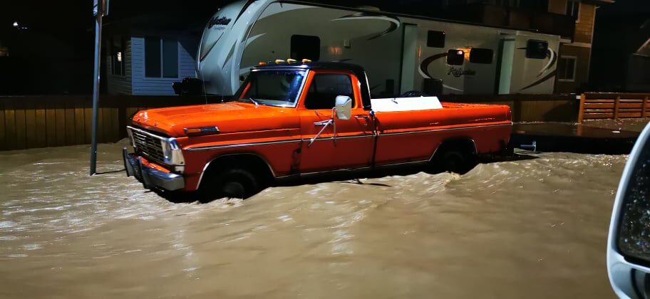 Flooding in Merritt B.C., early in the morning of