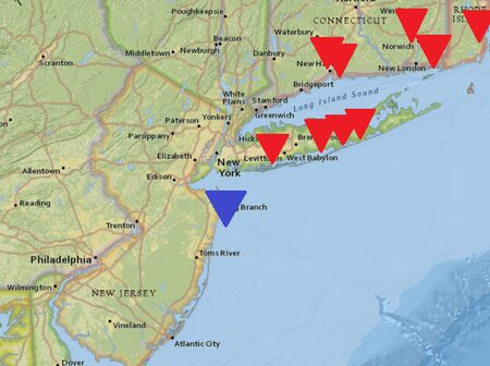 Click to enlarge Red triangles represent confirmed tornado