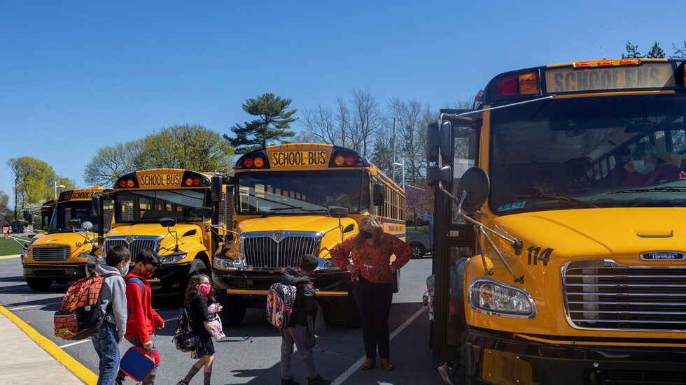 Click to enlarge school bus children