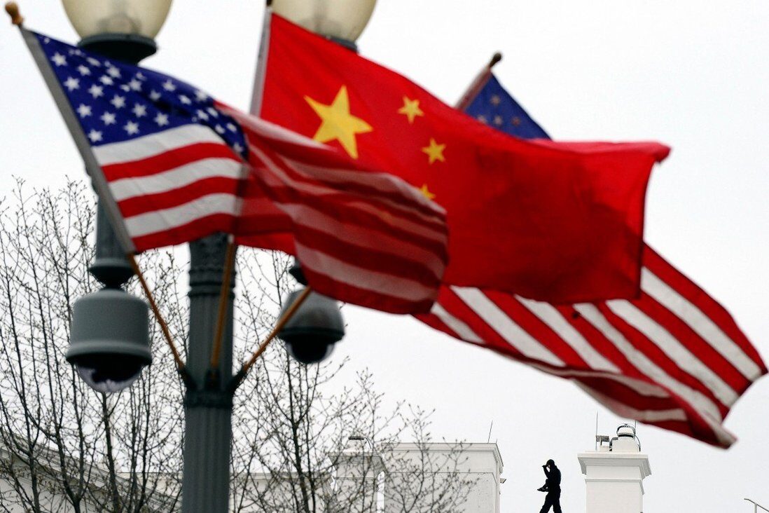 china u.s. flags  china u.s. journalists