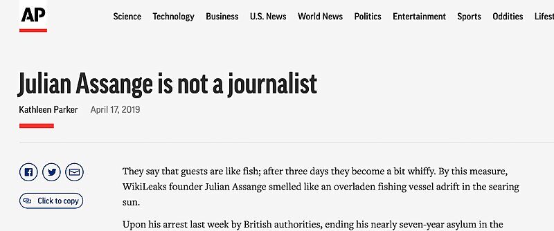 Click to enlarge associated press glenn greenwald not journalist