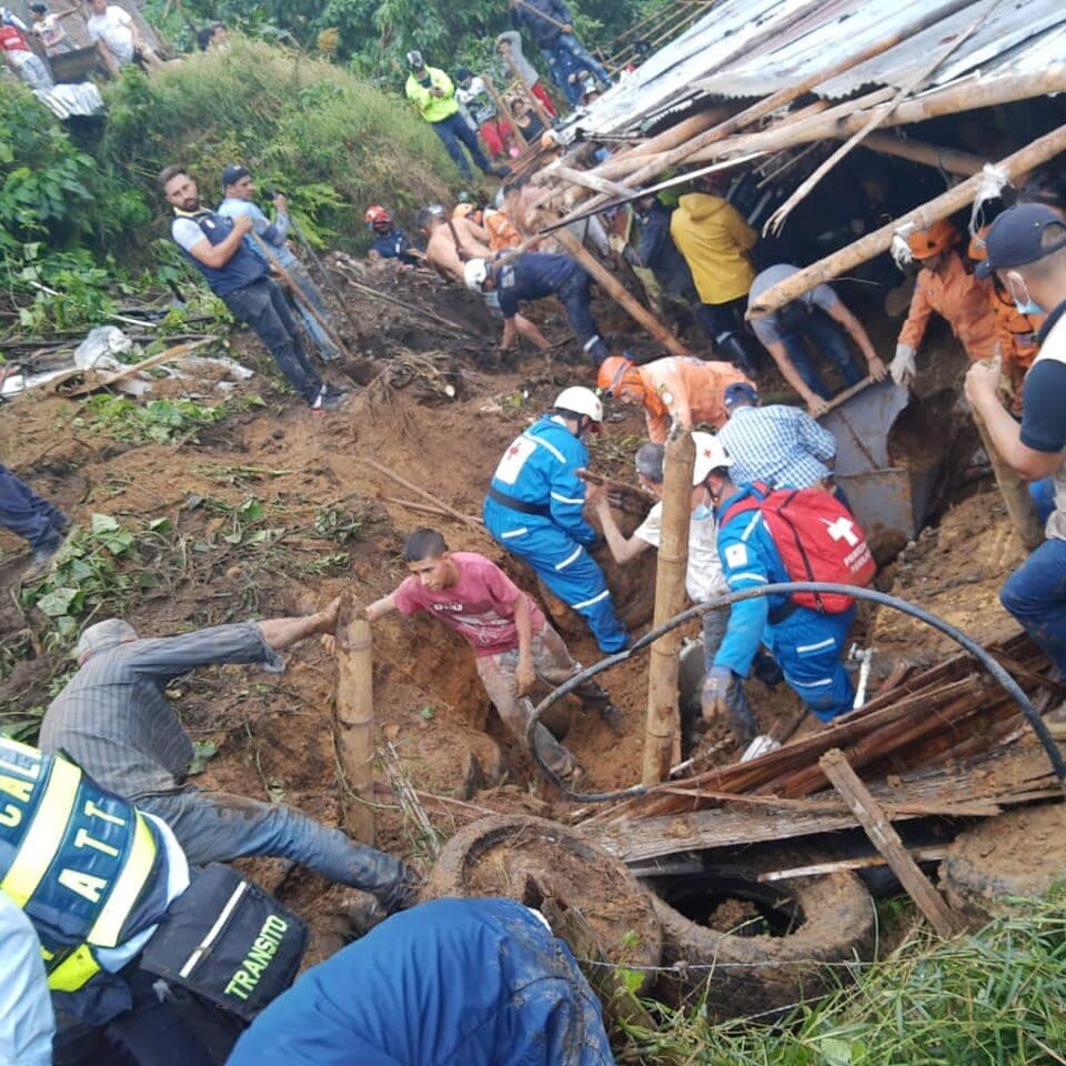 Click to enlarge Landslide in Calarcá, Quindio Department,