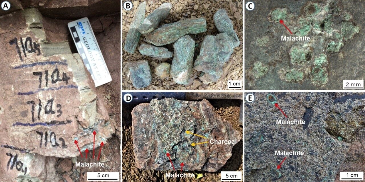 Click to enlarge Copper-rich minerals
