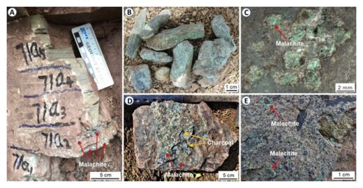 Click to enlarge Copper-rich minerals