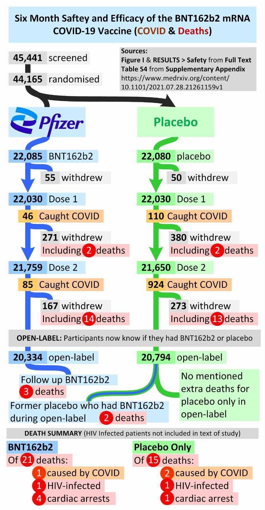 Phizer study deaths records