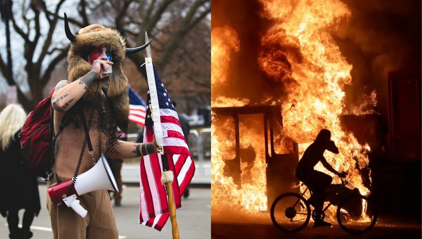 qanon shaman kenosha fire