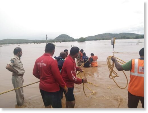 Flood rescue Kadapa, Andhra Pradesh India