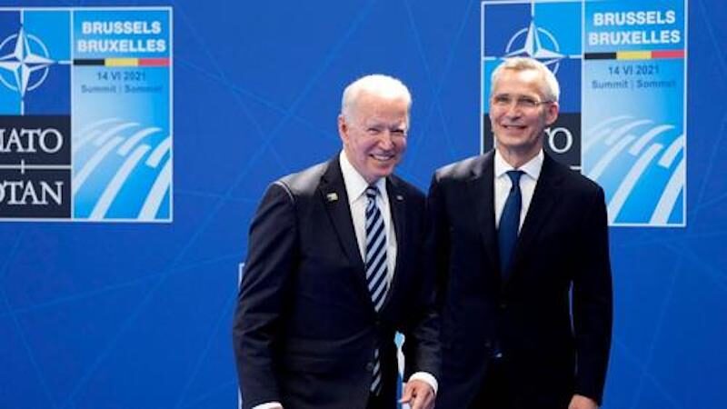 Click to enlarge Biden and Stoltenberg