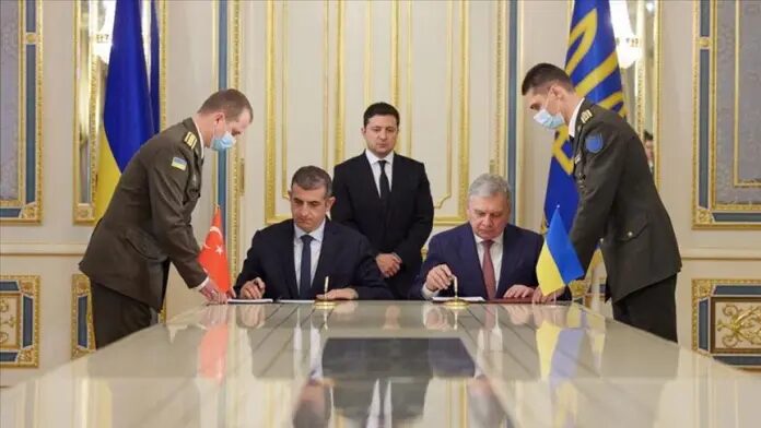 Click to enlarge Ukraine Turkey MOU on drone maintenance