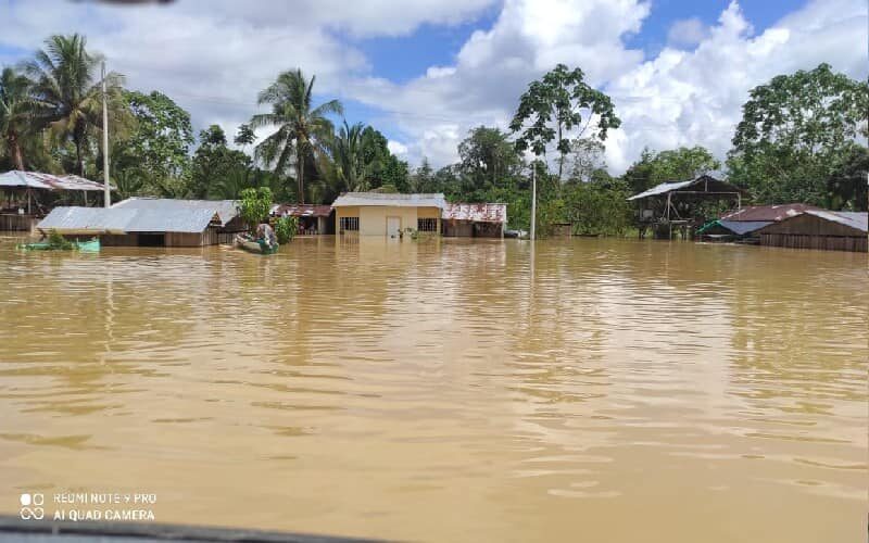 Flood in Medio Baudó, Choco, Colombia,