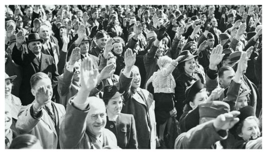 Click to enlarge Germans Salute Hitler