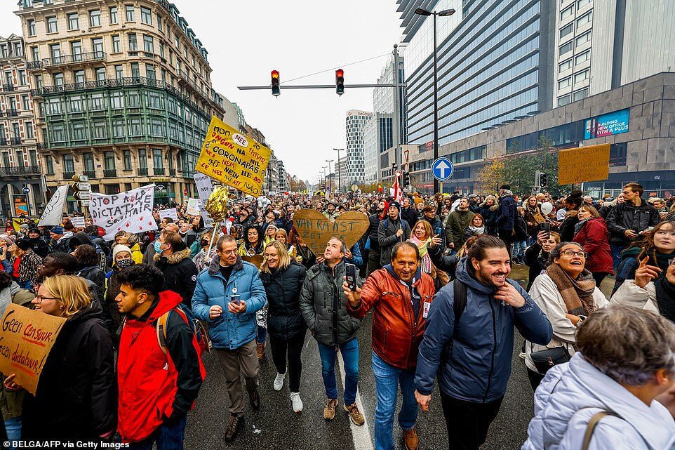 protest covid brussels