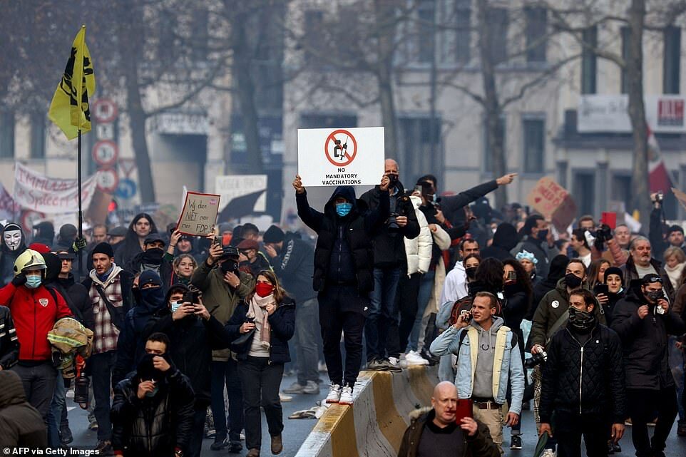 covid protest brussels