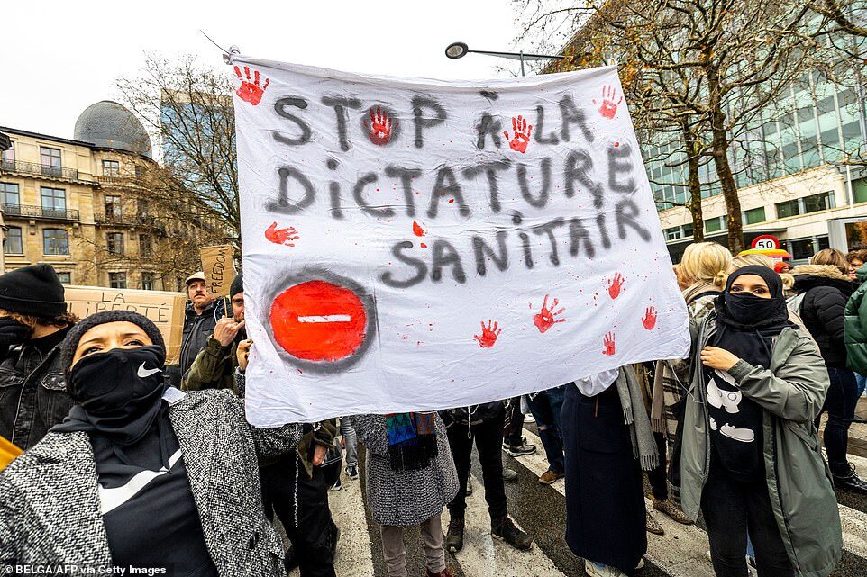 muslims protest covid brussels