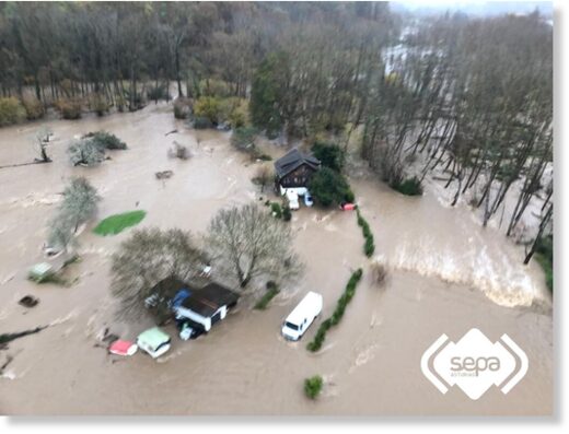 Floods in Piloña, Asturias, Spain, November 2021.