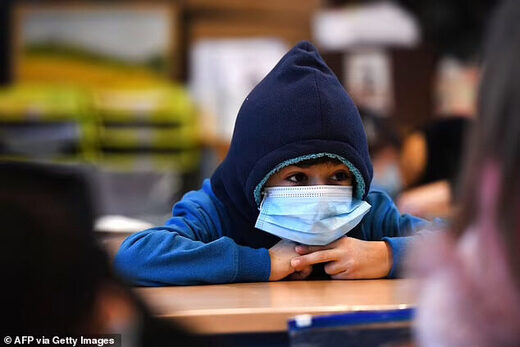 masked kid school