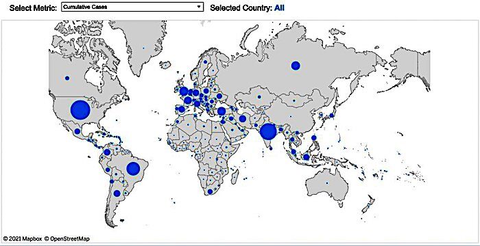 Cumulative cases map