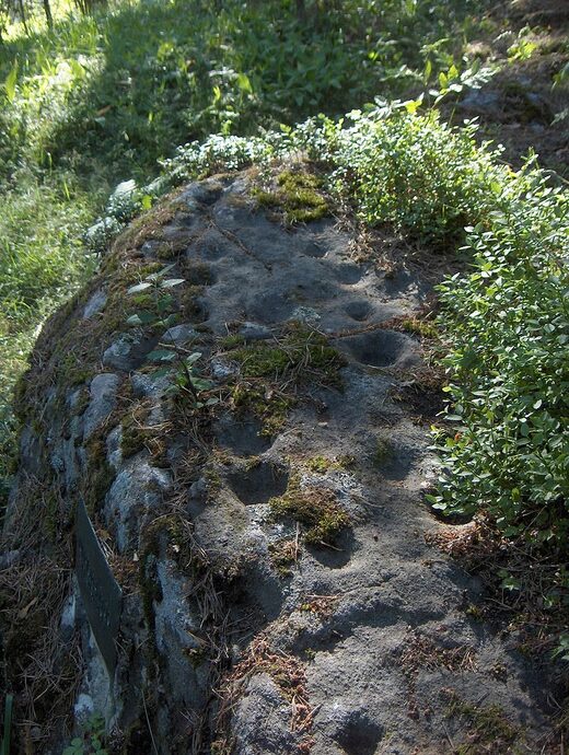 Click to enlarge Prehistoric cup petroglyp