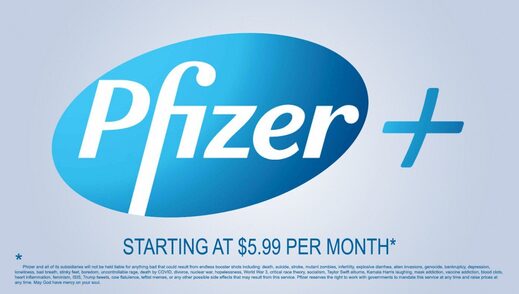 Pfizer+ parody