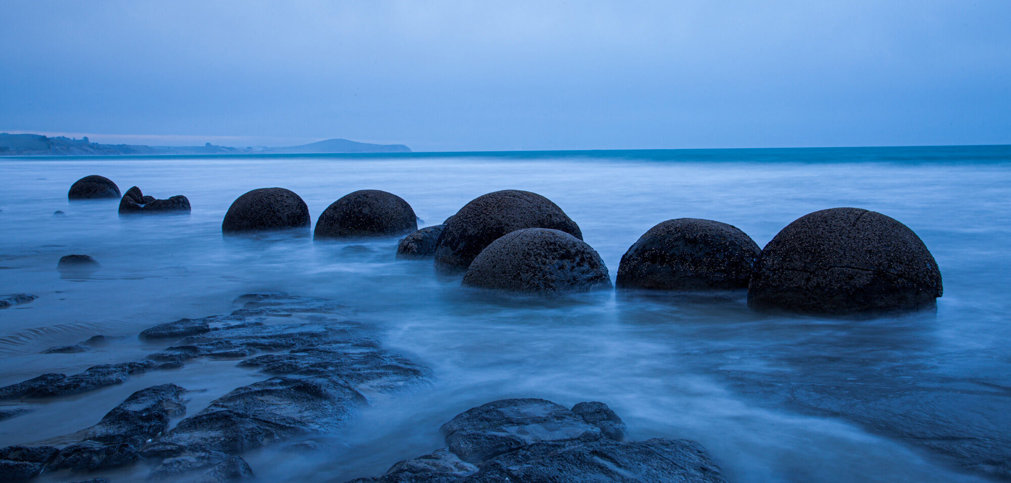 Click to enlarge The Moeraki Boulders in New Zealand.