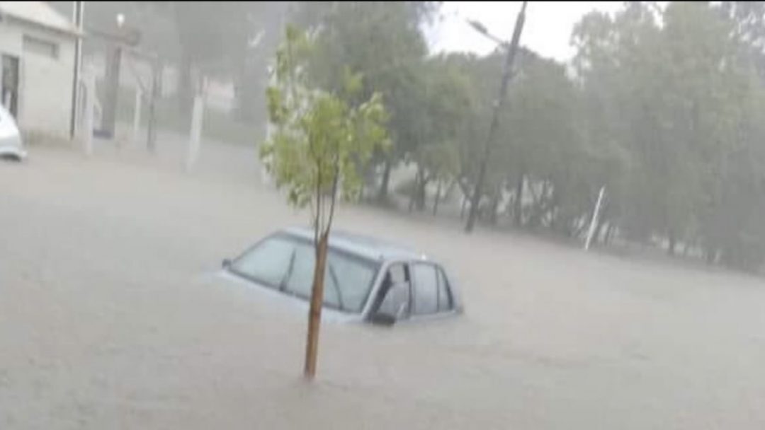Click to enlarge Cars submerged in the streets of Rocha city