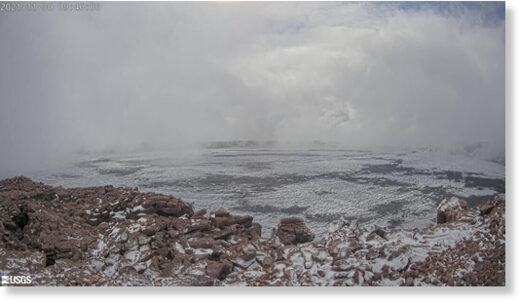 photo from the USGS HVO webcam atop Mauna Loa, via the NPS