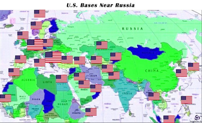Click to enlarge US bases near Russia
