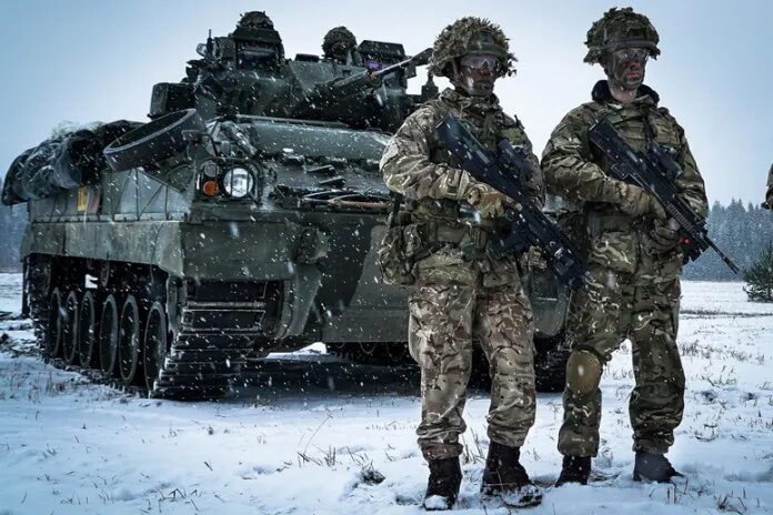 Click to enlarge British troops in Estonia.