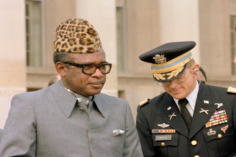 Mobutu (left) was a key CIA asset
