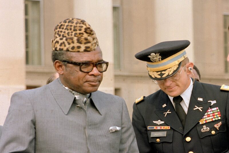 Click to enlarge Mobutu (left) was a key CIA asset