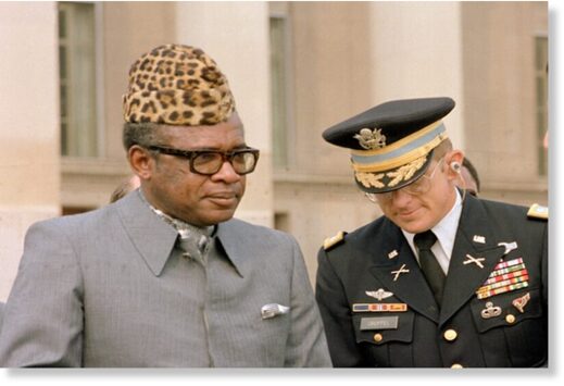 Mobutu (left) was a key CIA asset