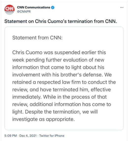 CN statement cuomo chris