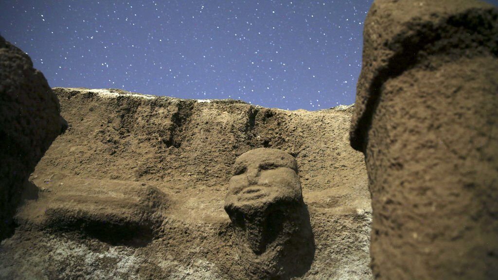Click to enlarge Stelae with Human Face